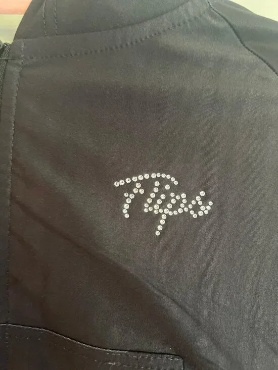 Flips Gymnastics Team Rhinestone Embellished Ombre Cropped Hoodie Warm Up Jacket - Picture 3 of 12